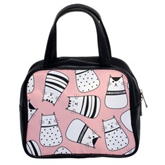 Cute Cats Cartoon Seamless-pattern Classic Handbag (two Sides) by Apen