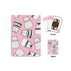 Cute Cats Cartoon Seamless-pattern Playing Cards Single Design (mini) by Apen