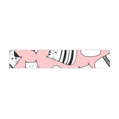 Cute Cats Cartoon Seamless-pattern Premium Plush Fleece Scarf (mini) by Apen