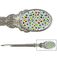 Seamless Pattern With Viruses Letter Opener by Apen