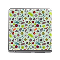 Seamless Pattern With Viruses Memory Card Reader (square 5 Slot) by Apen