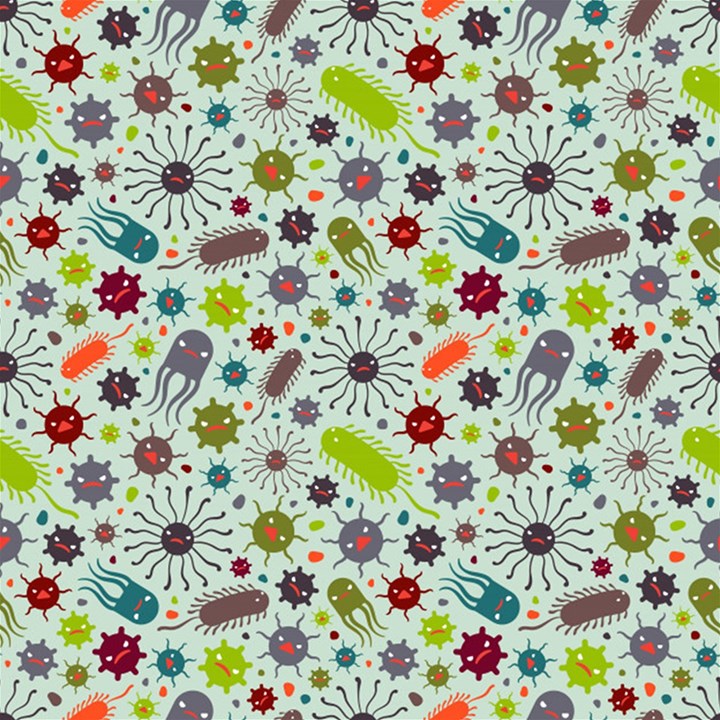 Seamless Pattern With Viruses Play Mat (Square)