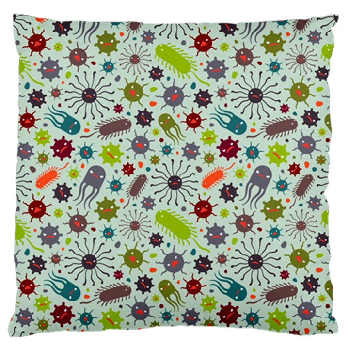 Seamless Pattern With Viruses Standard Premium Plush Fleece Cushion Case (Two Sides)