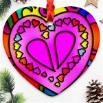 Stained Glass Love Heart Ornament (Heart) Front