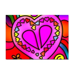 Stained Glass Love Heart Sticker A4 (10 Pack) by Apen