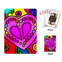 Stained Glass Love Heart Playing Cards Single Design (rectangle)