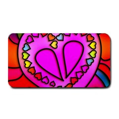 Stained Glass Love Heart Medium Bar Mat by Apen