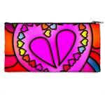 Stained Glass Love Heart Pencil Case Back