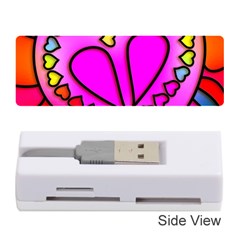 Stained Glass Love Heart Memory Card Reader (stick) by Apen