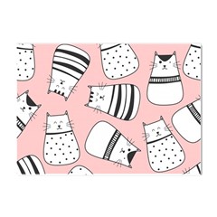 Cute Cats Cartoon Seamless-pattern Crystal Sticker (a4)