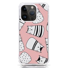 Cute Cats Cartoon Seamless-pattern Iphone 14 Pro Tpu Uv Print Case by Apen