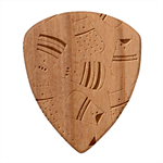 Cute Cats Cartoon Seamless-pattern Wood Guitar Pick (Set of 10) Front