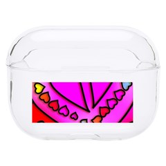 Stained Glass Love Heart Hard Pc Airpods Pro Case by Apen