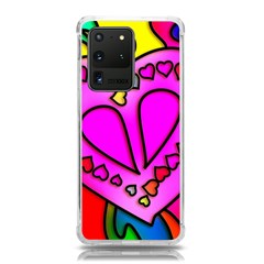 Stained Glass Love Heart Samsung Galaxy S20 Ultra 6 9 Inch Tpu Uv Case by Apen