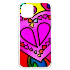 Stained Glass Love Heart Iphone 12/12 Pro Tpu Uv Print Case by Apen