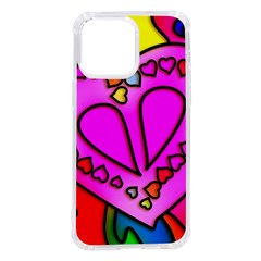 Stained Glass Love Heart Iphone 14 Pro Max Tpu Uv Print Case