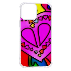 Stained Glass Love Heart Iphone 13 Pro Max Tpu Uv Print Case by Apen