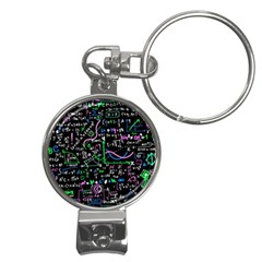 Math Linear Mathematics Education Circle Background Nail Clippers Key Chain