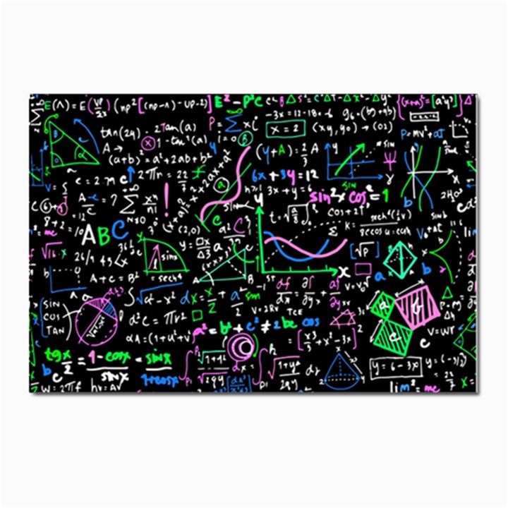 Math Linear Mathematics Education Circle Background Postcard 4 x 6  (Pkg of 10)