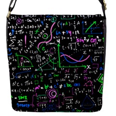 Math Linear Mathematics Education Circle Background Flap Closure Messenger Bag (s) by Apen