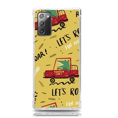 Childish Seamless Pattern With Dino Driver Samsung Galaxy Note 20 Tpu Uv Case by Apen