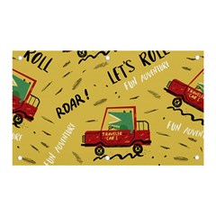 Childish Seamless Pattern With Dino Driver Banner And Sign 5  X 3  by Apen