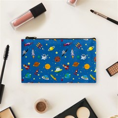 Space Rocket Solar System Pattern Cosmetic Bag (small) by Apen