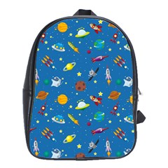 Space Rocket Solar System Pattern School Bag (large) by Apen