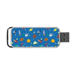 Space Rocket Solar System Pattern Portable Usb Flash (two Sides) by Apen