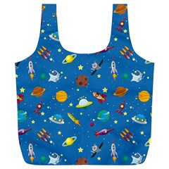 Space Rocket Solar System Pattern Full Print Recycle Bag (xl) by Apen