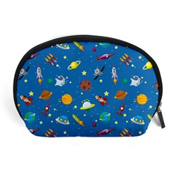 Space Rocket Solar System Pattern Accessory Pouch (large) by Apen