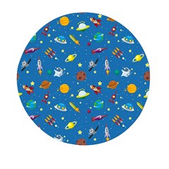 Space Rocket Solar System Pattern Mini Round Pill Box by Apen