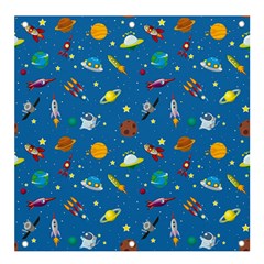 Space Rocket Solar System Pattern Banner And Sign 4  X 4  by Apen