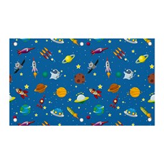 Space Rocket Solar System Pattern Banner And Sign 5  X 3  by Apen