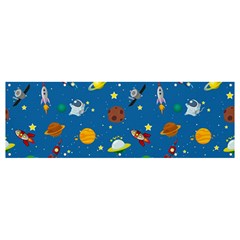 Space Rocket Solar System Pattern Banner And Sign 12  X 4  by Apen