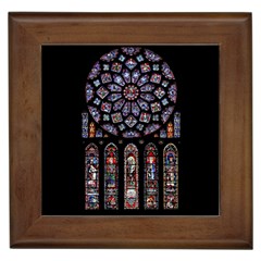 Chartres Cathedral Notre Dame De Paris Stained Glass Framed Tile