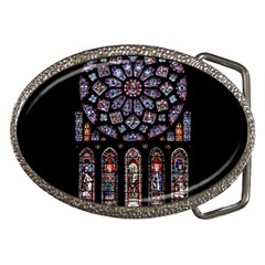 Chartres Cathedral Notre Dame De Paris Stained Glass Belt Buckles