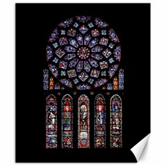 Chartres Cathedral Notre Dame De Paris Stained Glass Canvas 20  X 24 