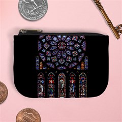 Chartres Cathedral Notre Dame De Paris Stained Glass Mini Coin Purse