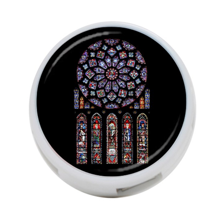 Chartres Cathedral Notre Dame De Paris Stained Glass 4-Port USB Hub (One Side)