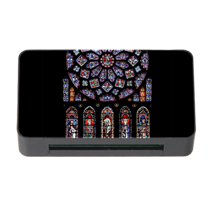 Chartres Cathedral Notre Dame De Paris Stained Glass Memory Card Reader with CF