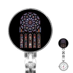 Chartres Cathedral Notre Dame De Paris Stained Glass Stainless Steel Nurses Watch