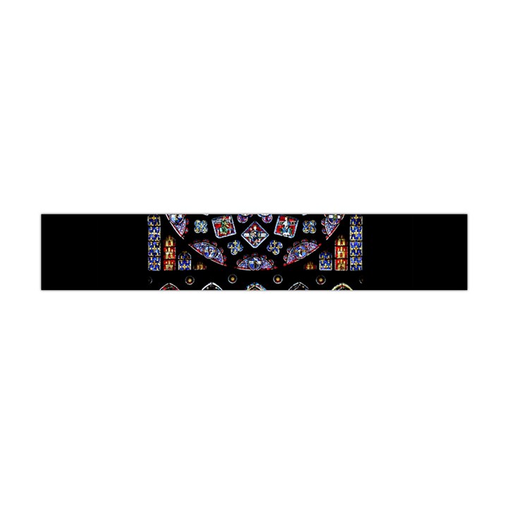 Chartres Cathedral Notre Dame De Paris Stained Glass Premium Plush Fleece Scarf (Mini)