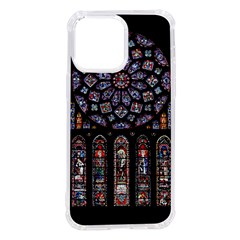 Chartres Cathedral Notre Dame De Paris Stained Glass Iphone 14 Pro Max Tpu Uv Print Case by Maspions