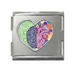 Brain Heart Balance Emotion Mega Link Heart Italian Charm (18mm) Front