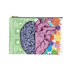 Brain Heart Balance Emotion Cosmetic Bag (large)