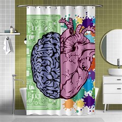 Brain Heart Balance Emotion Shower Curtain 48  X 72  (small) 