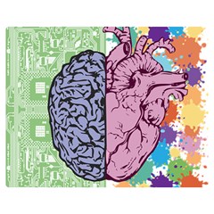 Brain Heart Balance Emotion Two Sides Premium Plush Fleece Blanket (teen Size)