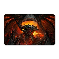 Dragon Fire Fantasy Art Magnet (rectangular) by Maspions