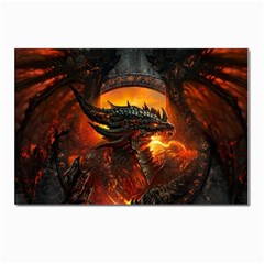 Dragon Fire Fantasy Art Postcard 4 x 6  (pkg Of 10) by Maspions